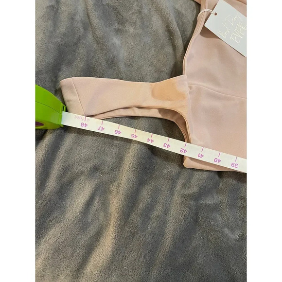 NWT Show Me Your MuMu Eden Midi‎ Dress Size Medium Dusty Blush Stretch Pink - Picture 10 of 10